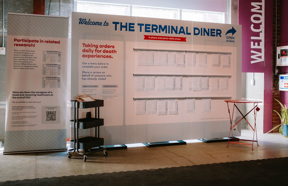 Découvrez les soins de fin de vie sous un nouvel angle en visitant #TheTerminalDiner à Hamilton d’ici au 1er avril. Le projet est financé par les IRSC et dirigé par @sarina_isenberg. En savoir plus : cihr-irsc.gc.ca/f/53768.html