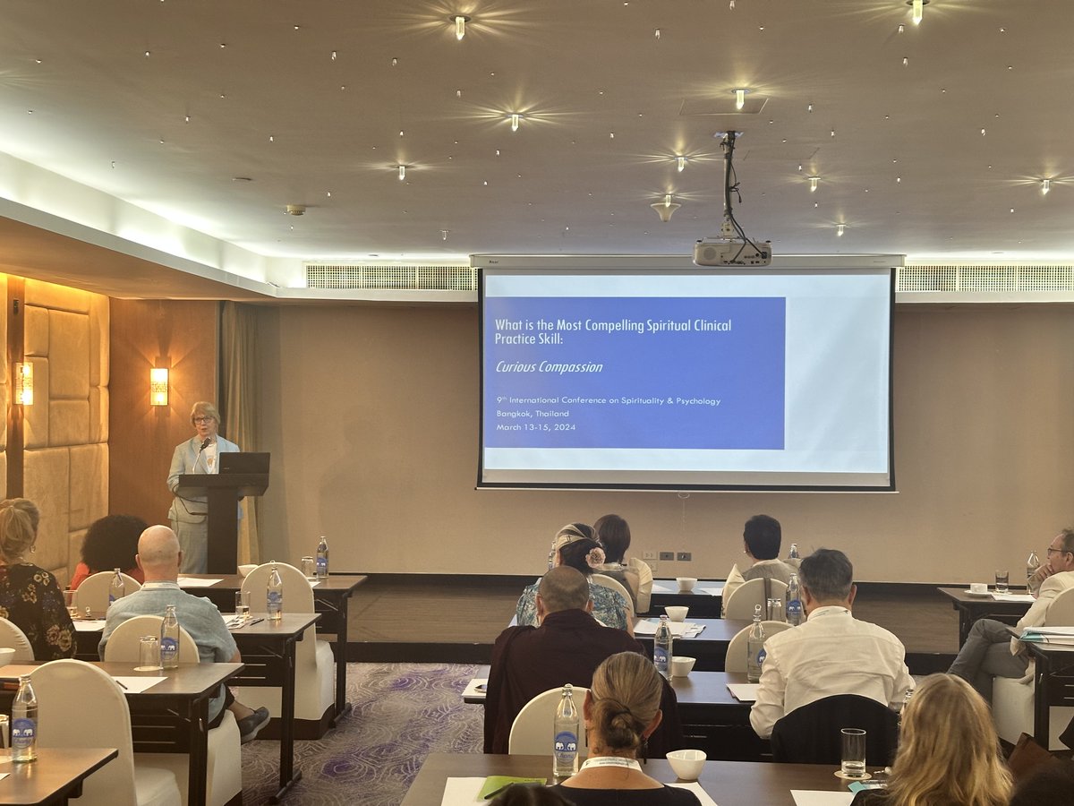 Lovely openness to my presentation: "What is the Most Compelling Spiritual Practice Skill: Curious Compassion" at the 9th International Spirituality &amp; Psychology Conference, Bangkok, Thailand.  Wonderful learning from international colleagues.