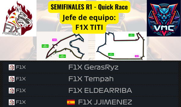 VMC_Tv's tweet photo. Confirmamos parrillas para la primera semifinal #QuickRace
@XboxFormula VS FlowSportTema
👀👀 @IberiaRacing @DemonsRacing
No vemos como siempre a las 21:30 en nuestro canal de Twitch!!! https://t.co/sPzfQ6GXpb