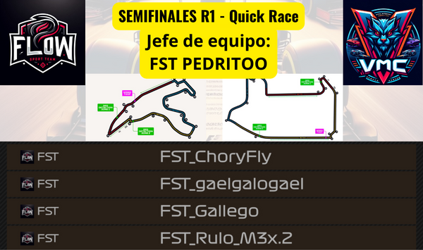 VMC_Tv's tweet photo. Confirmamos parrillas para la primera semifinal #QuickRace
@XboxFormula VS FlowSportTema
👀👀 @IberiaRacing @DemonsRacing
No vemos como siempre a las 21:30 en nuestro canal de Twitch!!! https://t.co/sPzfQ6GXpb