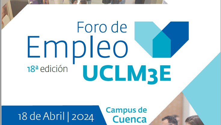 La Universidad de Castilla-La Mancha celebrará la próxima edición de su Foro d Empleo #UCLM3E el 18 de abril en el Campus de #Cuenca 
Puedes inscribirte en esta iniciativa del @cipeuclm que cumple dieciocho años conectando empresas y estudiantes de la UCLM
i.mtr.cool/wpluwllxbb