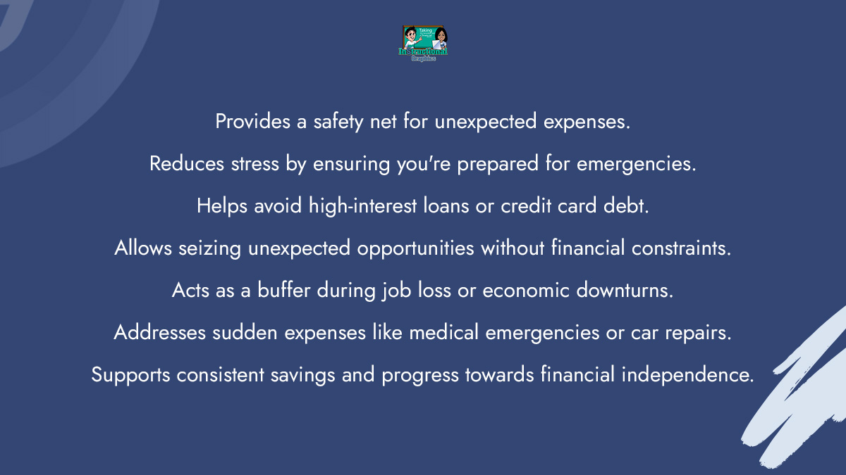 Start building your emergency fund today and gain peace of mind knowing you're prepared for whatever life throws your way.
.
.
.

#financialliteracy #budgeting101 #smartspending #savinghabits #creditscoretips