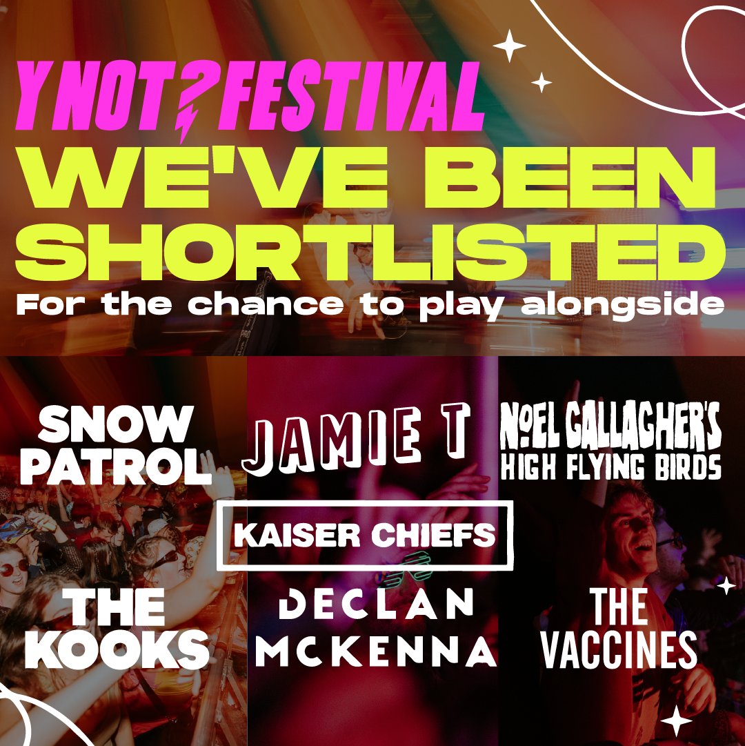 AHH. we have been shortlisted to play the incredible @ynotfestival this summer which is a huge dream of ours - if you wanna help us get there, please vote for us - it would mean the world (and moon) to us xxx vote: bit.ly/ynotbandappvote tickets: bit.ly/ynotfestival20…
