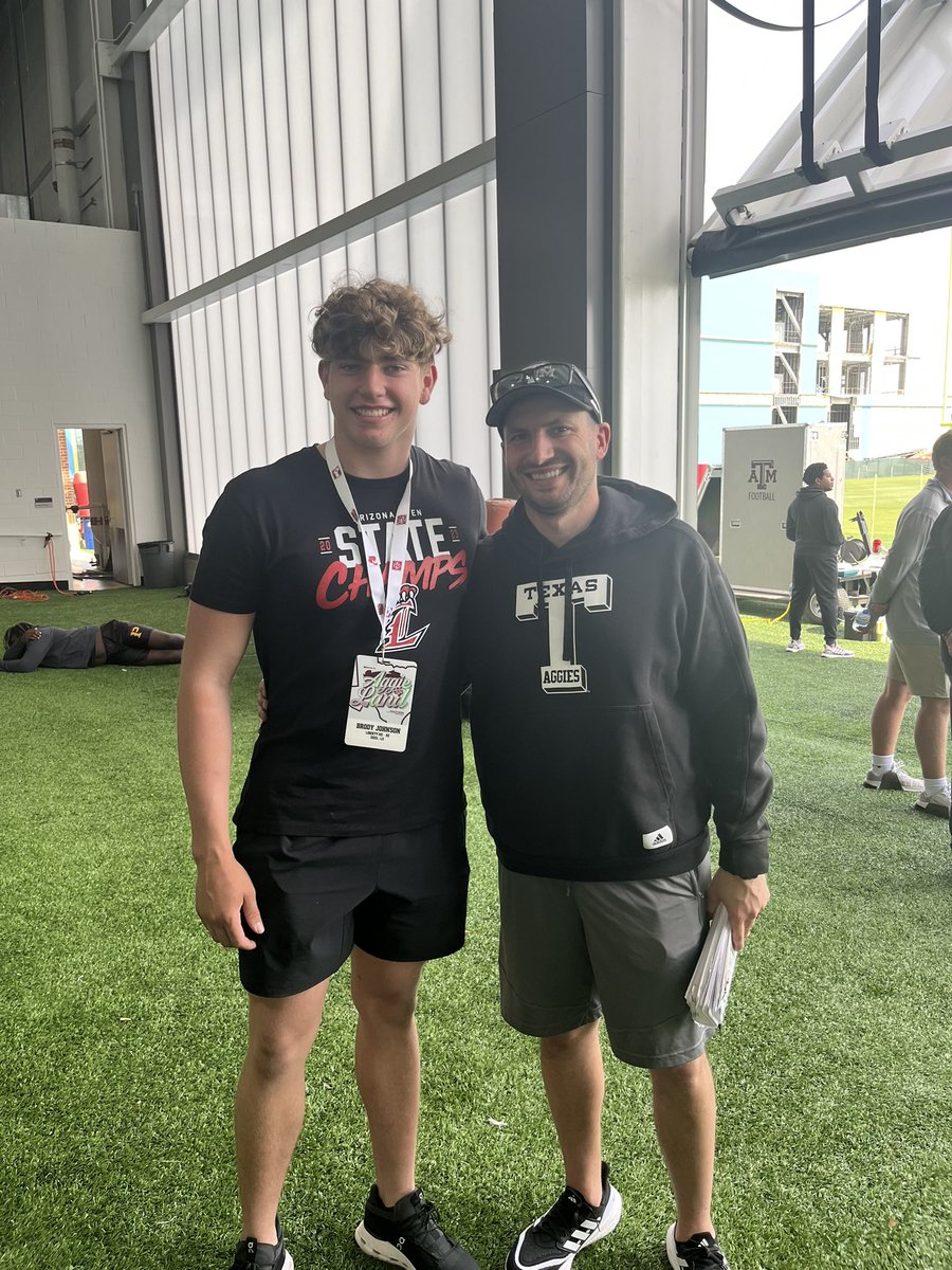 Thank you @CoachKLars and @Coach_Dougherty for the spring practice invite. I had a great time! @AggieFootball @coachthomasfb @CoachIGardner @HKA_Tanalski @LibertyFBLions