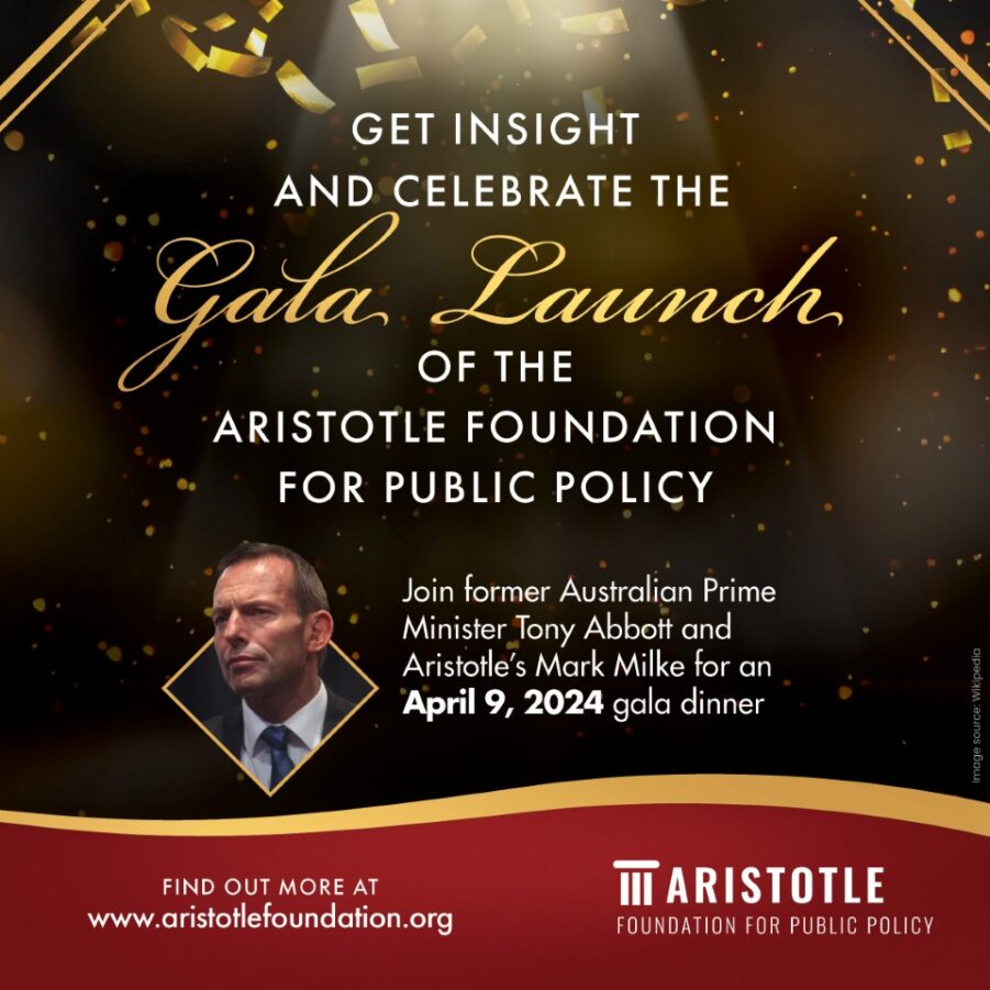 Countdown to April 9th! Celebrate with the @AristotleFdn as we host former Australian PM @HonTonyAbbott. Get insight into our world. Purchase your tickets at bit.ly/3IDsT0D.  #AristotleFoundation #TonyAbbott #PublicPolicy