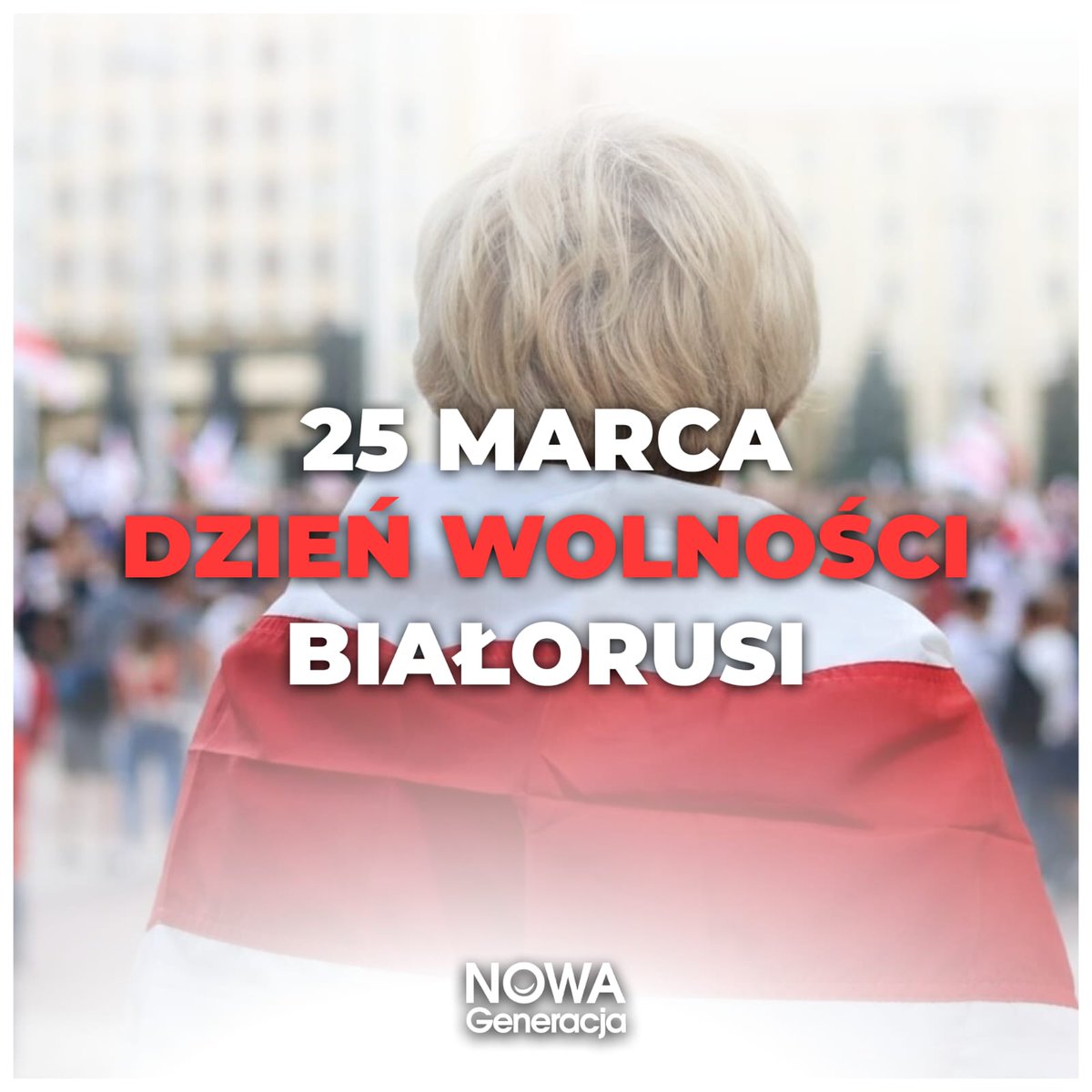 🕊️ Dziś wolni Białorusini obchodzą Dzień Wolności! To symboliczne święto, które mimo braku uznania przez reżim Aleksandra Łukaszenki, jest dla nas niezwykle ważne. Upamiętnia powstanie niepodległego państwa białoruskiego oraz symbolizuje ich nieustającą walkę o wolność i godność.