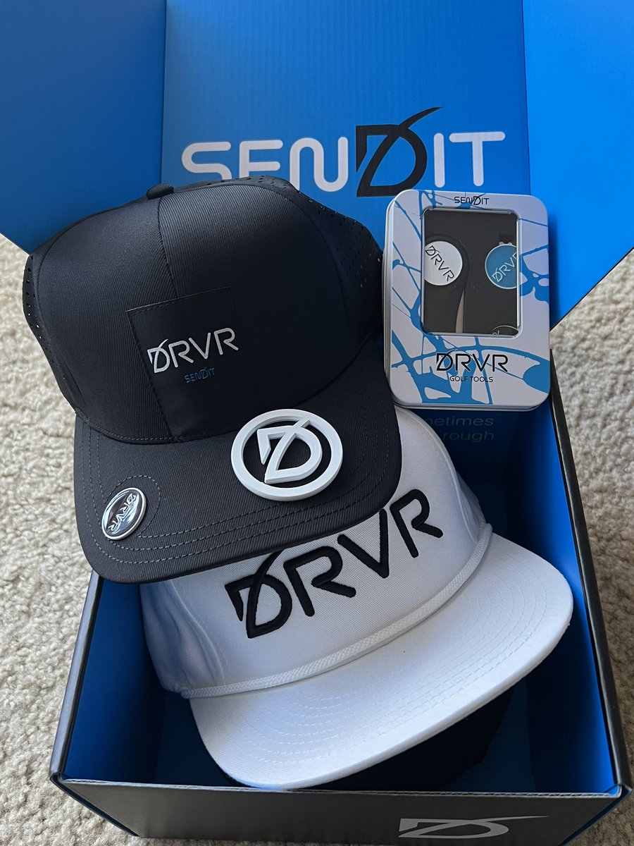 MooreBrianJ's tweet photo. Entering my influencer era with some new @vans gear and a box full of @drvrgolf hats and accessories 

#golf #skate https://t.co/U5DGJuOcnc
