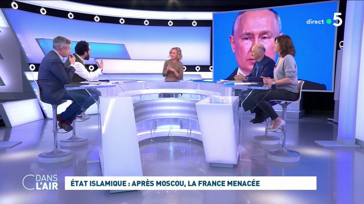 ⬛Etat islamique : après #Moscou, la France menacée Vous pouvez retrouver cette émission #cdanslair, présentée par @Caroline_Roux , en replay sur France 5 et sur toutes les plateformes de podcast : audmns.com/cfXainl Bonne soirée et à demain ! #Terrorisme #Sécurité