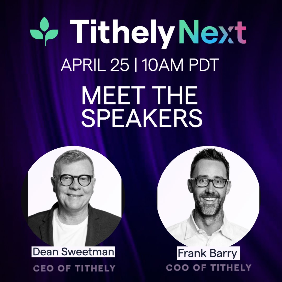 tithelyapp's tweet photo. Join us April 25th,2024  at 10am PST as we hear from Tithely’s very own CEO, Dean Sweetman, and COO Frank Barry. 

Hear about new products, features, and how churches are powerfully using Tithely!

Register now 👇
https://t.co/WGwKvTcmC3
#tithely #churchtech #tithelynext https://t.co/j8Pqx6h4tC