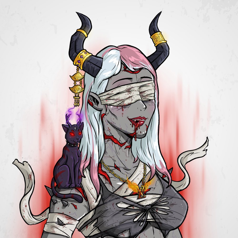 Queens and kings. Have you seen this Lady vamp with her faithful companion 🤩🔥 
Show me your bat and cat shoulders 👀🩸🦇💜
We are sodead for ever 
<a href="/SoDeadNFT/">SoDead</a> <a href="/SoDeadCOVEN/">COVEN 🌘</a>