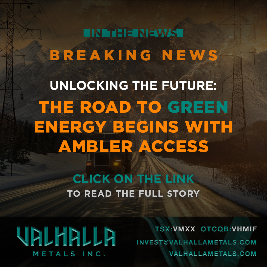 🌱✨ Big News! We're thrilled to share that the Ambler Access Road project is gaining momentum, backed by Alaska Governor Mike Dunleavy and the Ruby Tribal Council! This crucial project will unlock a wealth of critical metals necessary for our green energy and transportation