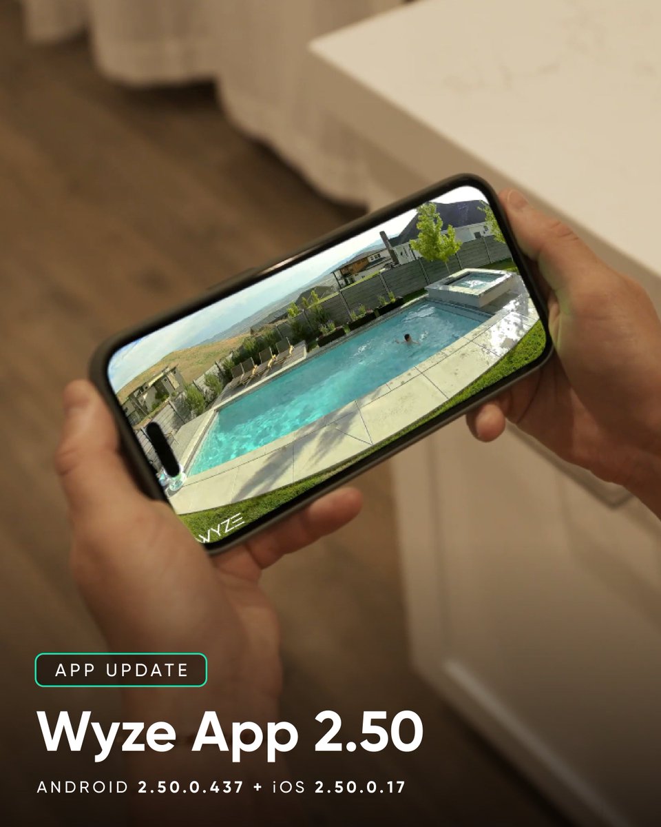 We are releasing the 2.50 app today! This has added the ability to snooze Event Video notifications and improved the Friendly Faces experience. We have also added support to login using Facebook and Amazon. Read our Release Notes: go.wyze.com/releasenotes