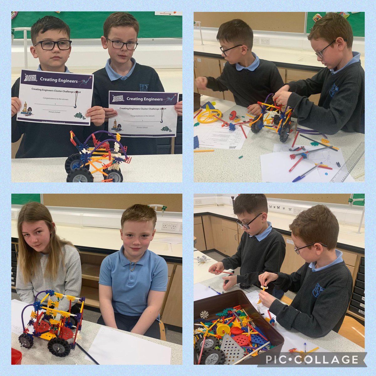 A massive well done to HMacL and EI who came 1st and CS and MMcG who came 3rd in the cluster Creating Engineers event held @StMatthewsAc today. Good luck to H and E who are through to the final! @NAC_STEM