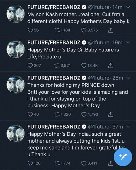 ninewontmiss's tweet photo. @DailyLoud Never forget when Future went through all his baby mama’s and gave them a Mother’s Day shoutout 😂😂😭😭 https://t.co/69clAiEpzc