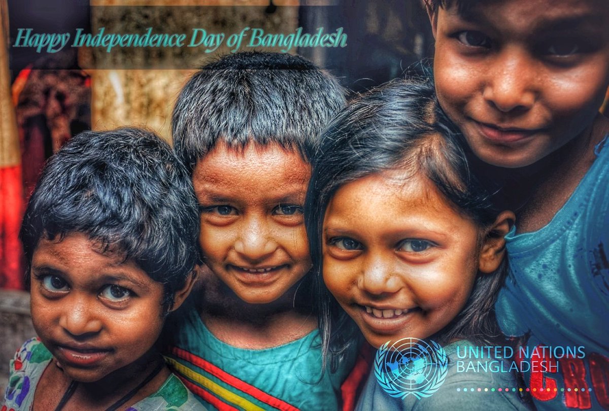 Happy Independence Day to #Bangladesh! The 🇧🇩 United Nations team extends its congratulations on the occasion of the 53rd Anniversary of Bangladesh as an Independent Nation. #IndependenceDayofBangladesh #স্বাধীনতাদিবস