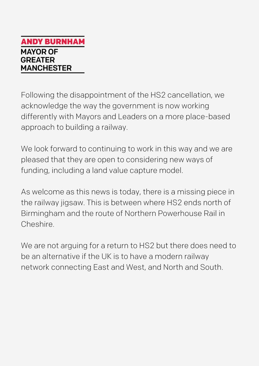 🚆'We have long argued for an underground option at Manchester Piccadilly and finally the door has been opened to it.' Today's announcement from the Transport Secretary is a breakthrough for Greater Manchester and Northern Powerhouse Rail. Read more 👇 orlo.uk/WQGTW