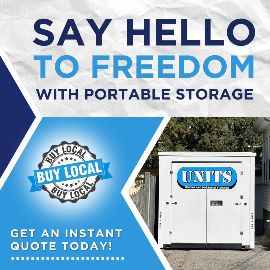Embrace the freedom to move, store, and live on your terms with UNITS Moving and Portable Storage 🏡✈️📦. Wherever life takes you, we're here to deliver seamless solutions. Get an Instant Quote: #UNITS #moving #storage #secure #storagesolutions #OrganizeWithEase #MovingMadeEasy