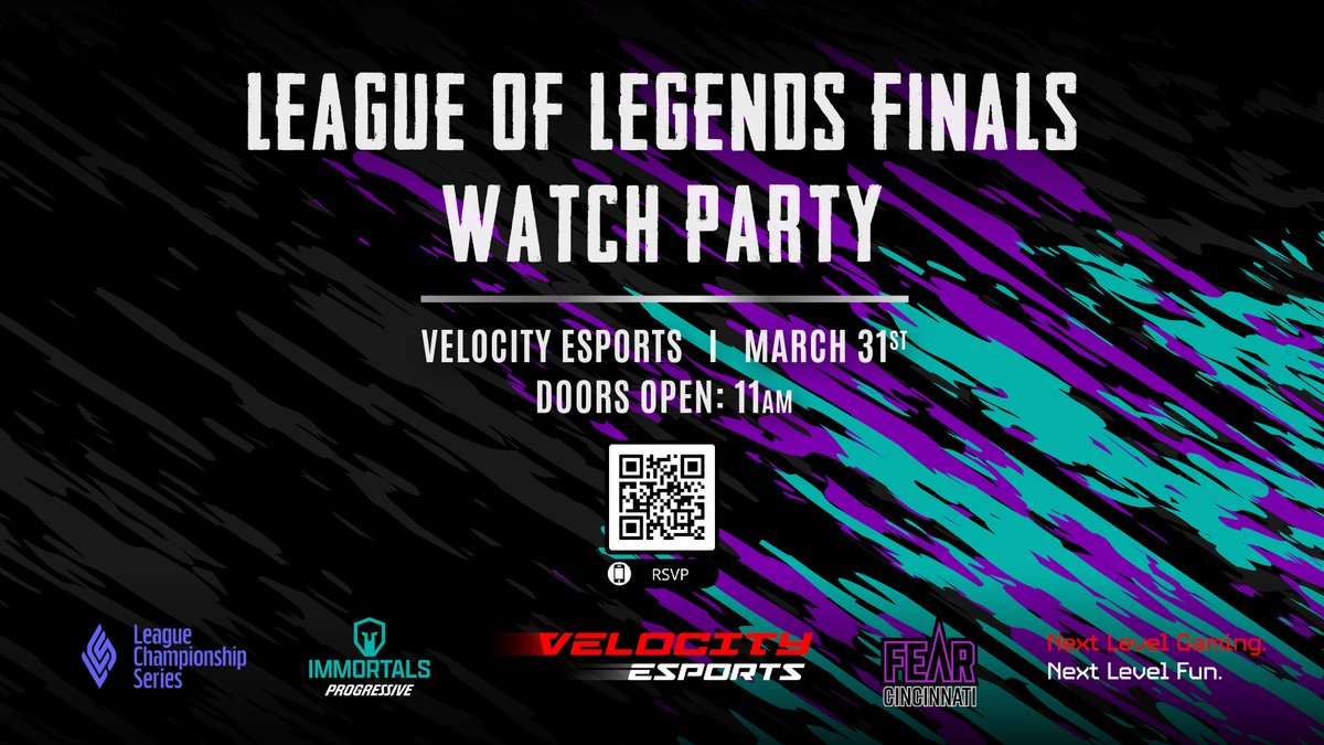 You Still Have Time to RSVP Your FREE Spot for our LCS Spring Split Finals Watch Party at @VESportsInc RSVP to Enter: - Fear + @Immortals Jersey Giveaway - DX Racer Chair Giveaway + much more Link Below to RSVP 👇#FearUs | #IMTWin