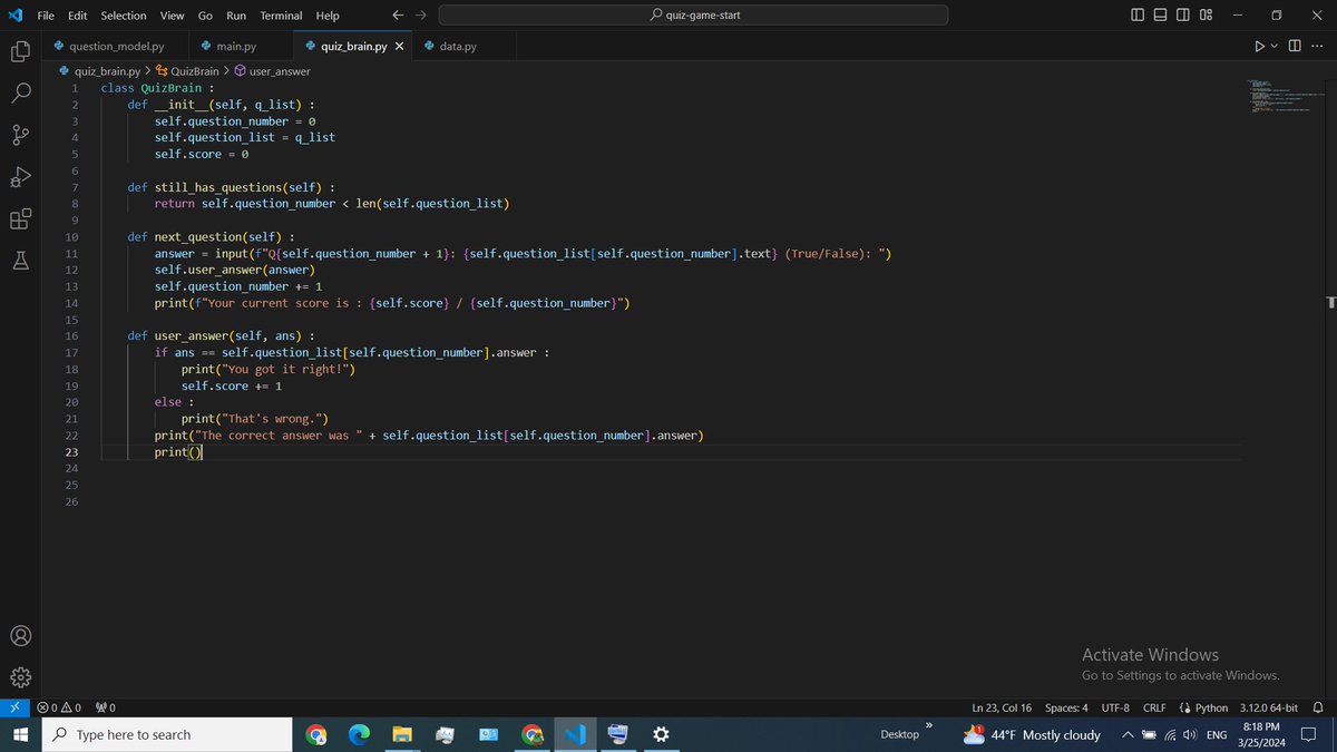 mihail17v's tweet photo. Day 17 of #100DaysOfCode #100daysofcodechallenge .
Coming from C# into learning Python I thought it would be real easy but today I learned they actually function quite differently. https://t.co/OST6Qf1pcw