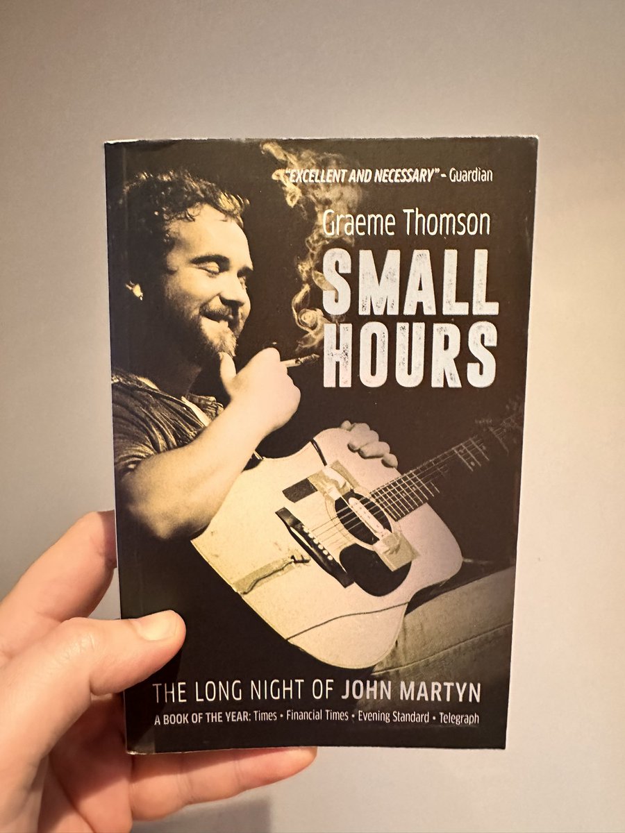 Very much looking forward to diving in to this, newly in paperback, by @GraemeAThomson John Martyn is such a unique, beguiling character and most of the musicians involved with Held By Trees revere his music; with Phill Brown being the living link with him having made One World
