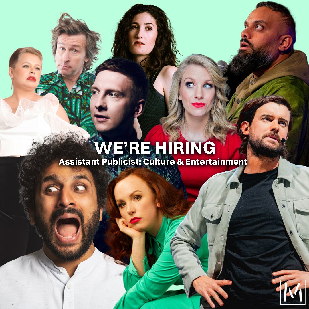 WE’RE HIRING AN ASSISTANT PUBLICIST IN OUR CULTURE & ENTS TEAM! More info on our website - deadline for applications is Sunday 14th April. Please send your CV and covering letter.