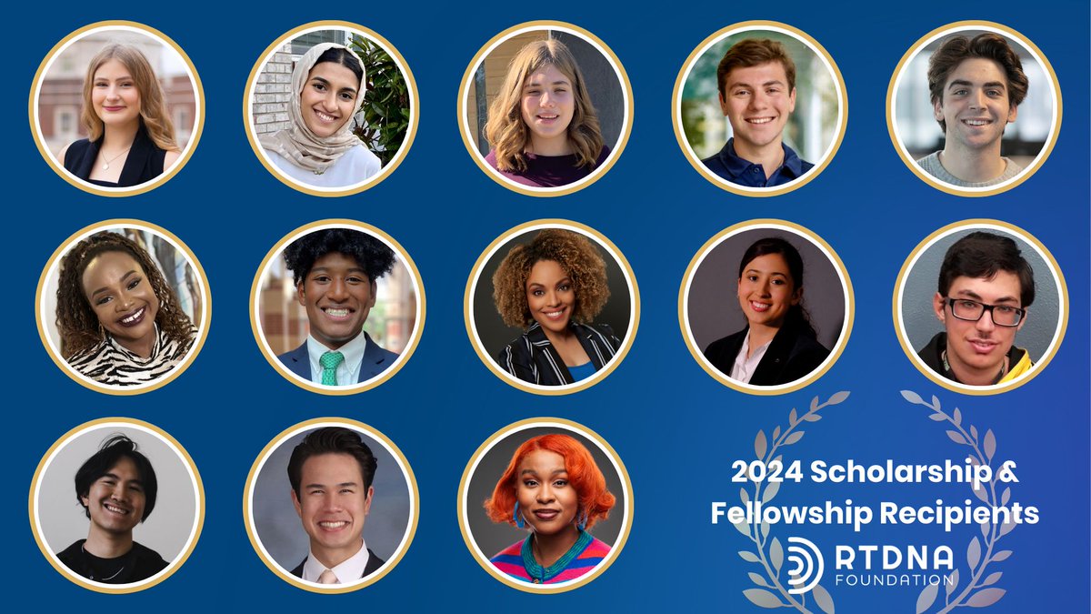 Meet the 13 talented students and early career journalists who make up the RTDNA Foundation's 2024 scholarship and fellowship class! In 2024, the Foundation awarded more than $35,000 and will welcome these outstanding individuals at RTDNA24 in Milwaukee. buff.ly/43vPNk8