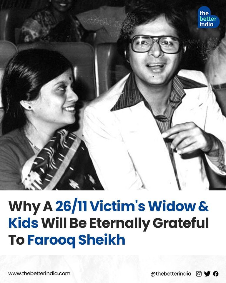 “If not for Sheikh Sir, my children couldn’t have dreamed of making it so far. I could finally tell my sons that he looked after us when everyone we called our own gave up.”

#FarooqSheikh #IndianActor #HeroesOfHumanity #Inspiration #GoodDeeds #Children #BirthAnniversary