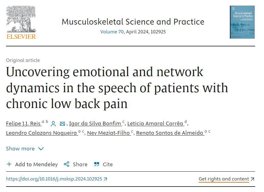 Speech analysis offers insights into emotional state and social aspects. There is no significant correlation between pain levels and sentiment or network analysis. Link to the Article buff.ly/4cvLysX