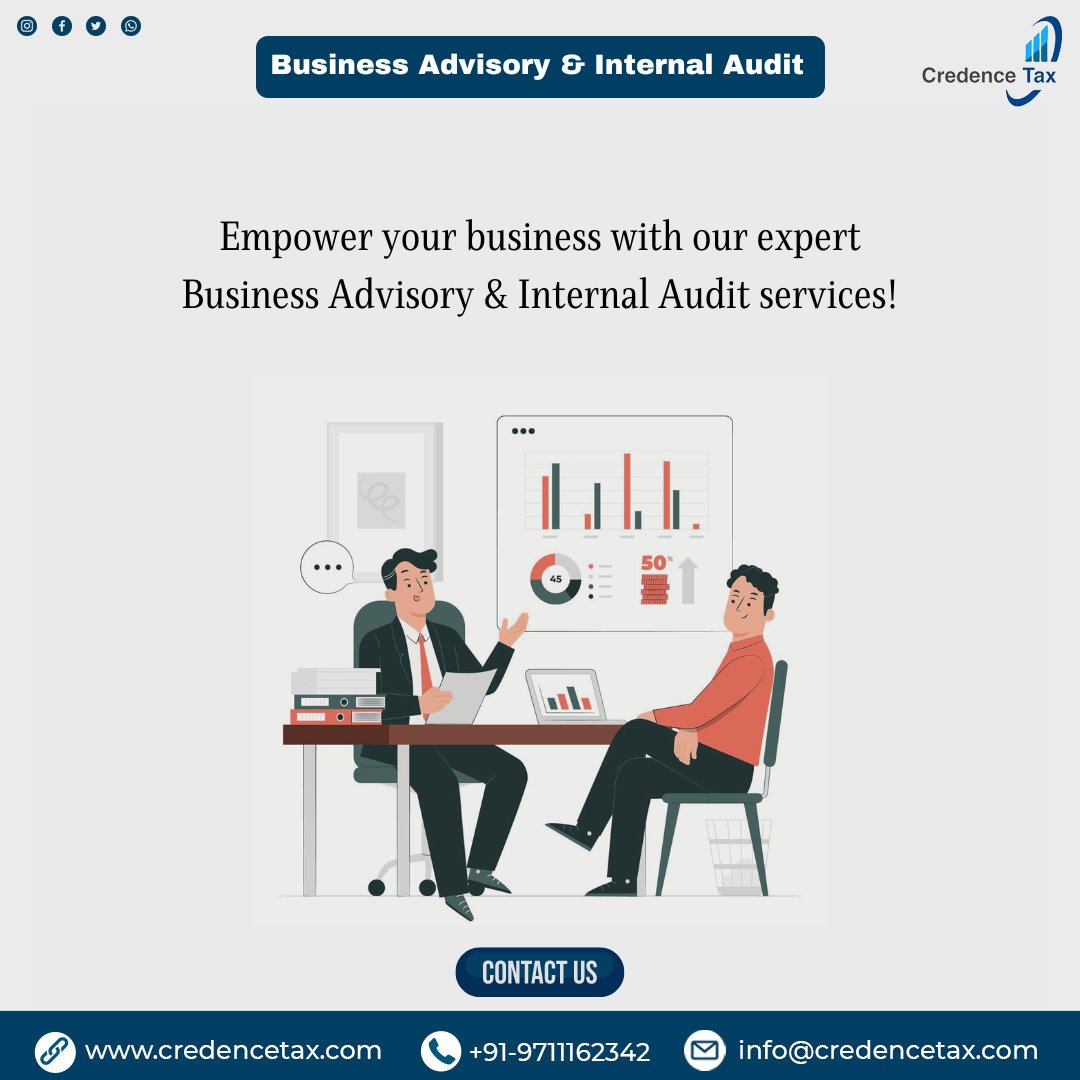 Empower your business with our expert Business Advisory & Internal Audit services! #BusinessAdvisory #InternalAudit #FinancialPlanning #FinancialFreedom #investment #auditing #taxation #businessaccounting #accounting #credencetaxadvisors