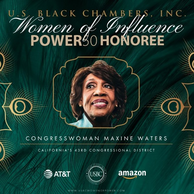 #ICYMI: Ranking Member @RepMaxineWaters Honored by @usblackchambers with “2024 Women of Power” Award for Historic Work to Support Women Entrepreneurs | tinyurl.com/5n956mjz