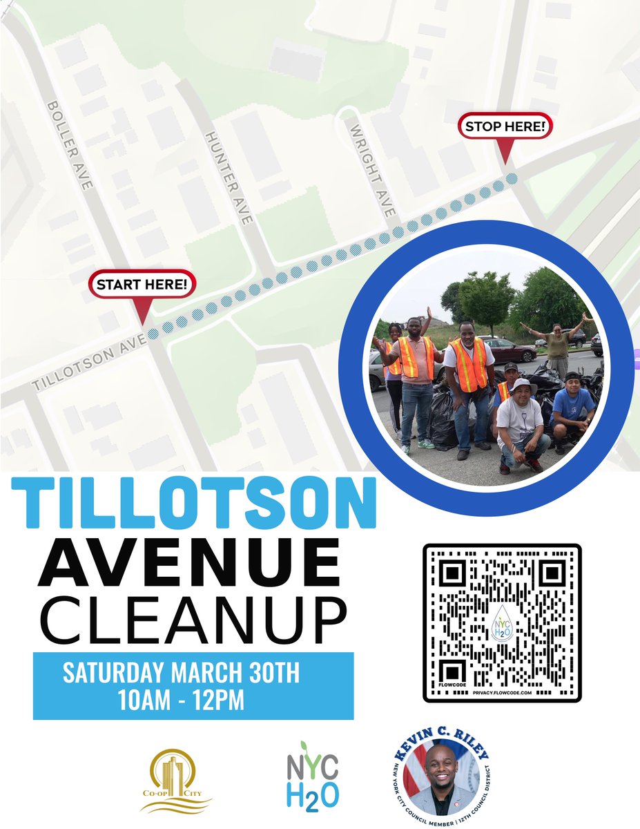 Join us for our cleanup on Tillotson Ave this Saturday! There’s no feeling quite like getting outside and cleaning up your community ☺️ Thanks to our sponsors and partners @CMKevinCRiley and @Co_op_City