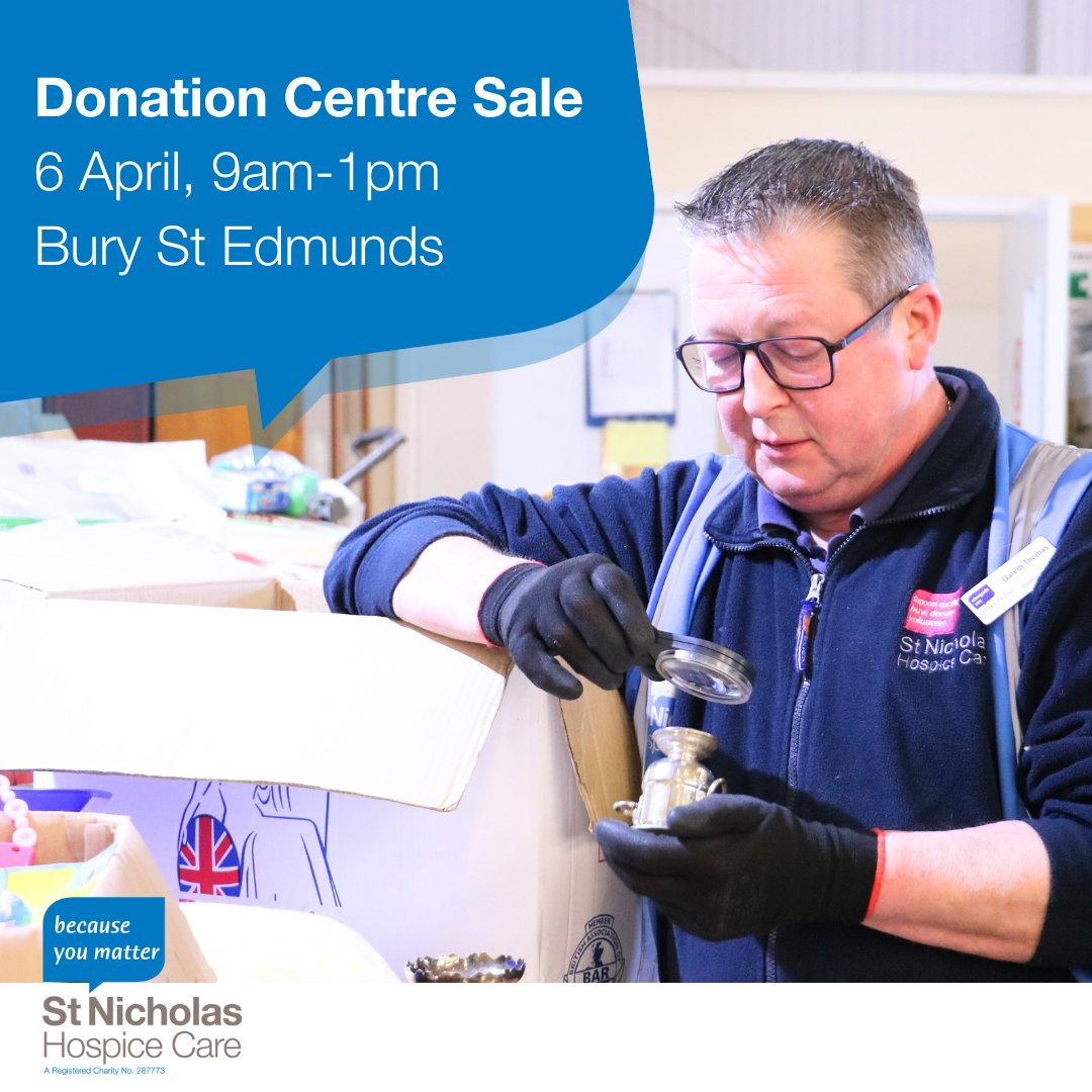 Looking for the finishing touches to your home? Pop along to our Donation Centre sale on 6 April, 9am - 1pm, for a chance to browse donated furniture, tools, electrical items, books and more. You'll find us on Chapel Pond Hill, Bury St Edmunds. ow.ly/QfVY50K6o04