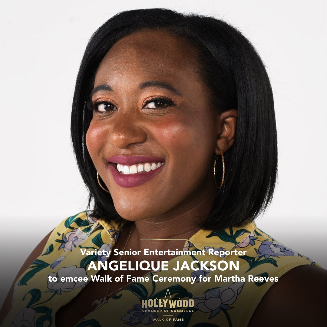 🎙️Variety Senior Entertainment Reporter, Angelique Jackson, to Emcee today’s Walk of Fame Ceremony for Martha Reeves this week!

Catch the Ceremony livestream this Wednesday, March 27th at 11:30am PST on walkoffame.com 

#walkoffame #hollywoodnews