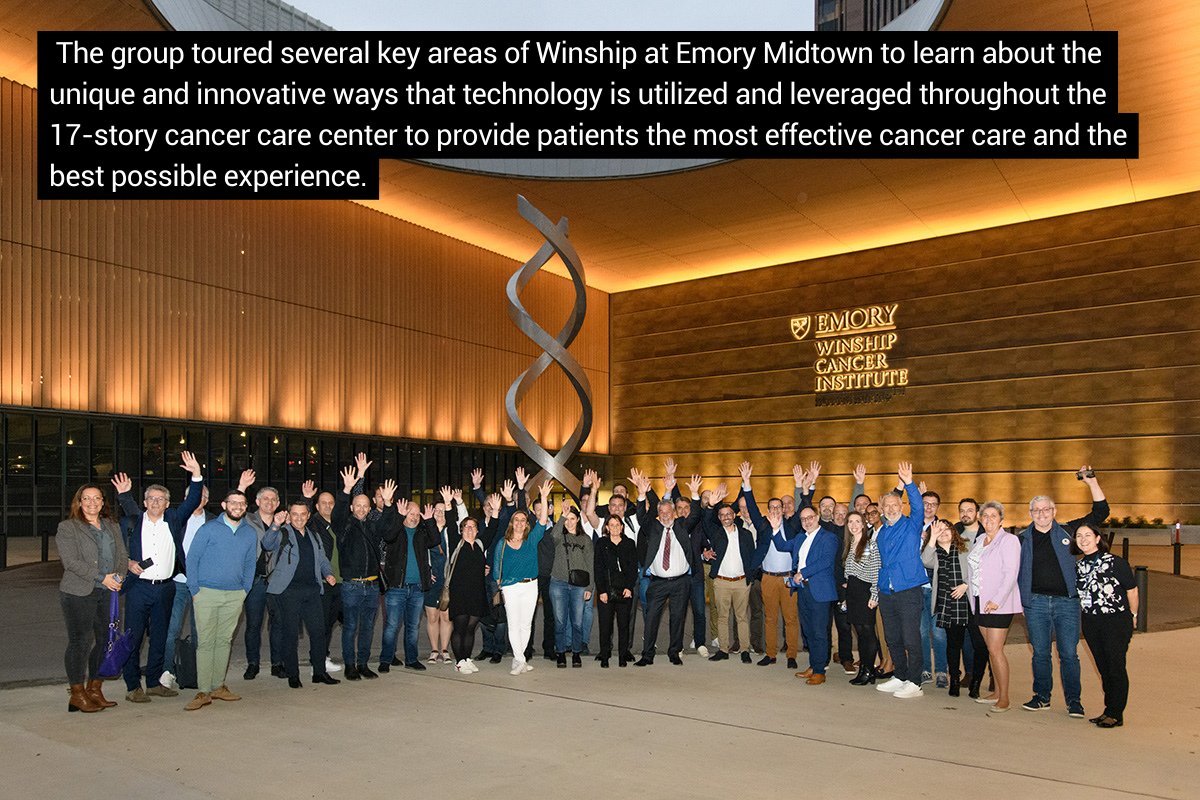 Forty health professionals, clinicians and journalists from France and Belgium attended a March 8 presentation and tour of Winship Cancer Institute at Emory Midtown. links.emory.edu/TA