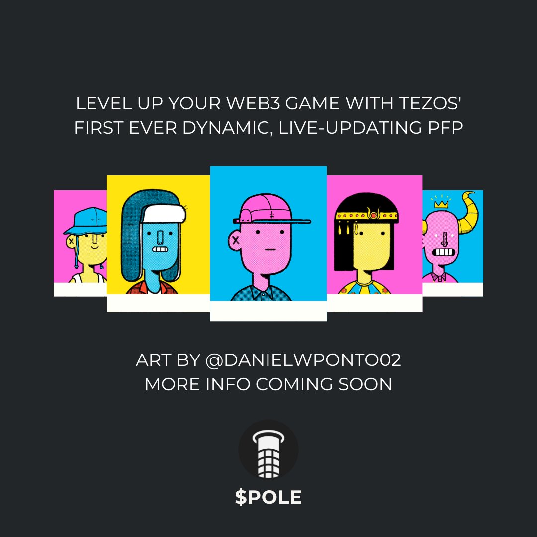 tezospole's tweet image. Very excited to announce our #PFP project collab with @danielwponto02! 🤗✊💈 #TezosCommunity #TezosNFTs 

👉 Customize your avatar with a wide range of unique traits and attributes.

👉 Dynamically display items and update your avatar any time.

👉 Adapt your PFP to match your…