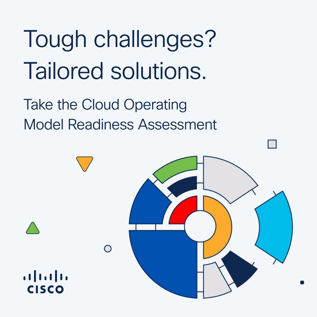 ryanfalk's tweet image. Want recommendations on using a platform approach for transitioning to an extended #CloudOperatingModel?

Answer a few questions and discover how to simplify your network operations. ⬇️
cs.co/6013Z3YpZ

#CiscoNetworking #CloudJourney