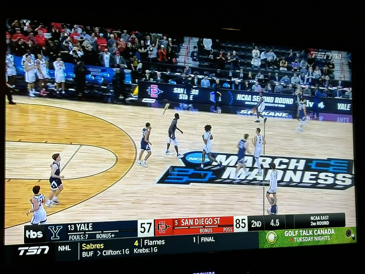 Was thrilled to be able to cheer on the @YaleMBasketball from home in Canada last night! Obviously, I wasn’t cheering loud enough… But I always cheer loudly for my favourite department, Molecular Biophysics and Biochemistry with the very similar twitter handle, @YaleMBB