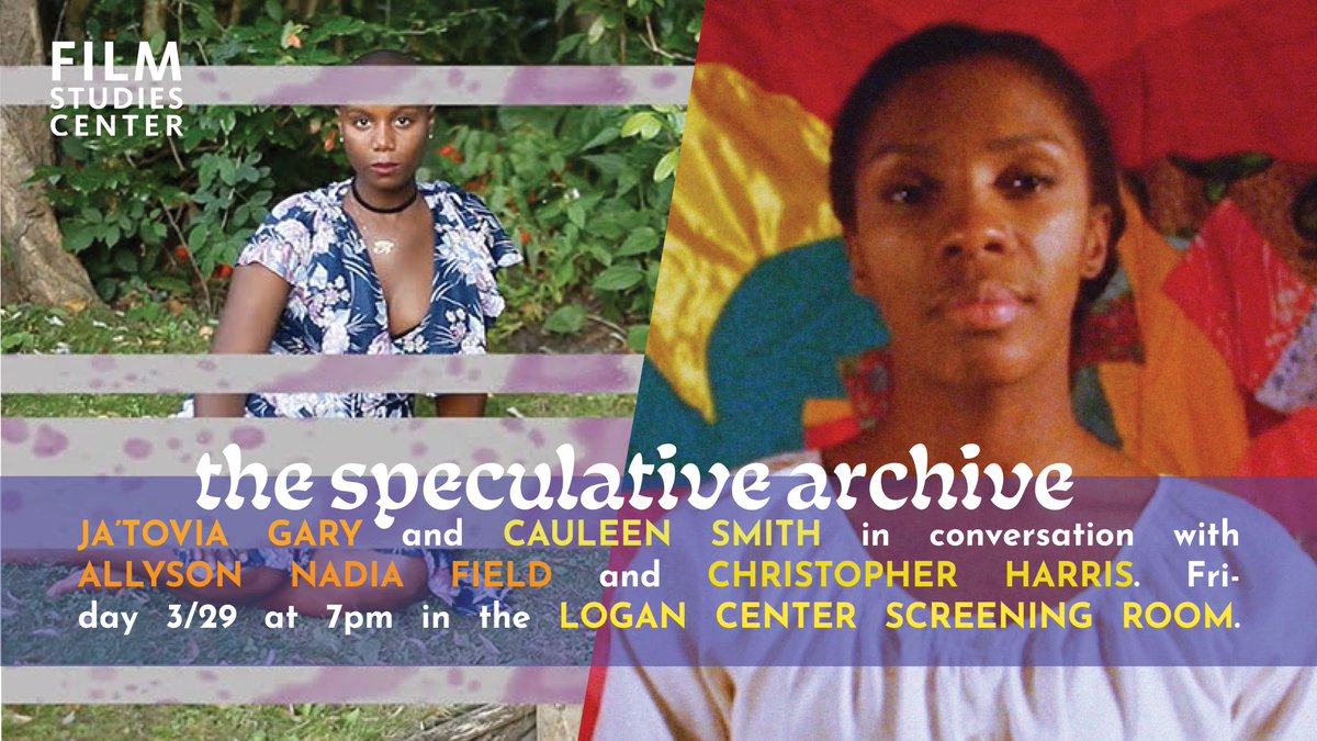 This Friday 3/29 at 7pm in the Logan Center Screening Room: join us for four short films by Cauleen Smith and Ja'Tovia Gary, with Smith and Gary in conversation with Allyson Nadia Field and Christopher Harris. 

For more information: bit.ly/3Tpy7ly