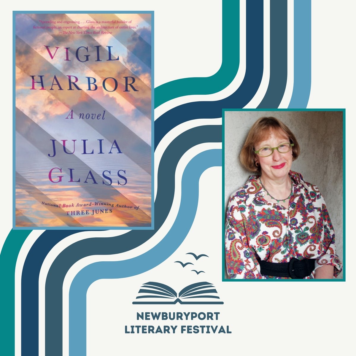 Join author #JuliaGlass in conversation with editor, writer, reviewer and former president of the National Book Critics Circle, #KateTuttle, at the #Newburyport Literary Festival. Saturday, April 27 - 9:00AM at the Old South Church!