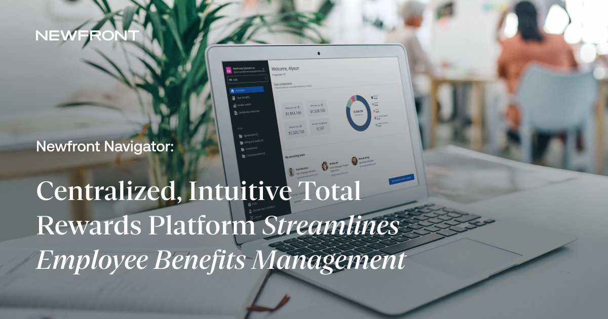 Newfront Navigator, our proprietary dashboard purpose-built for People teams, streamlines total rewards management in a centralized platform. Read more about the platform that can scale with companies through any stage of growth: newfront.com/news/newfront-…