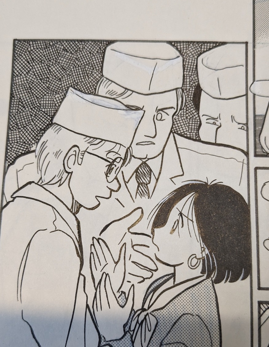 古い原稿眺めて「お～こんなカケアミ今じゃデジタルで一発だけど、この頃は描いてたんだなぁ」と思ったら、すでにスクリーントーンだったw。(1989年作品) 