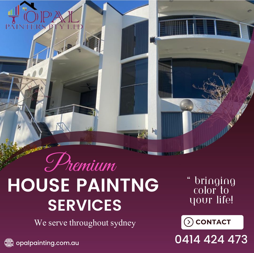 TalgatAbbas's tweet photo. Let your walls reflect your style with Opal Painters! Our expert team is ready to bring color and life to your space. Contact us today to give your walls a fresh new look! 🏢💯

📞: 0414 424 473

#OpalPainting #SydneyServices #OpalPainters #ColorYourWorld 🎨✨ https://t.co/u6TSk9KMgL