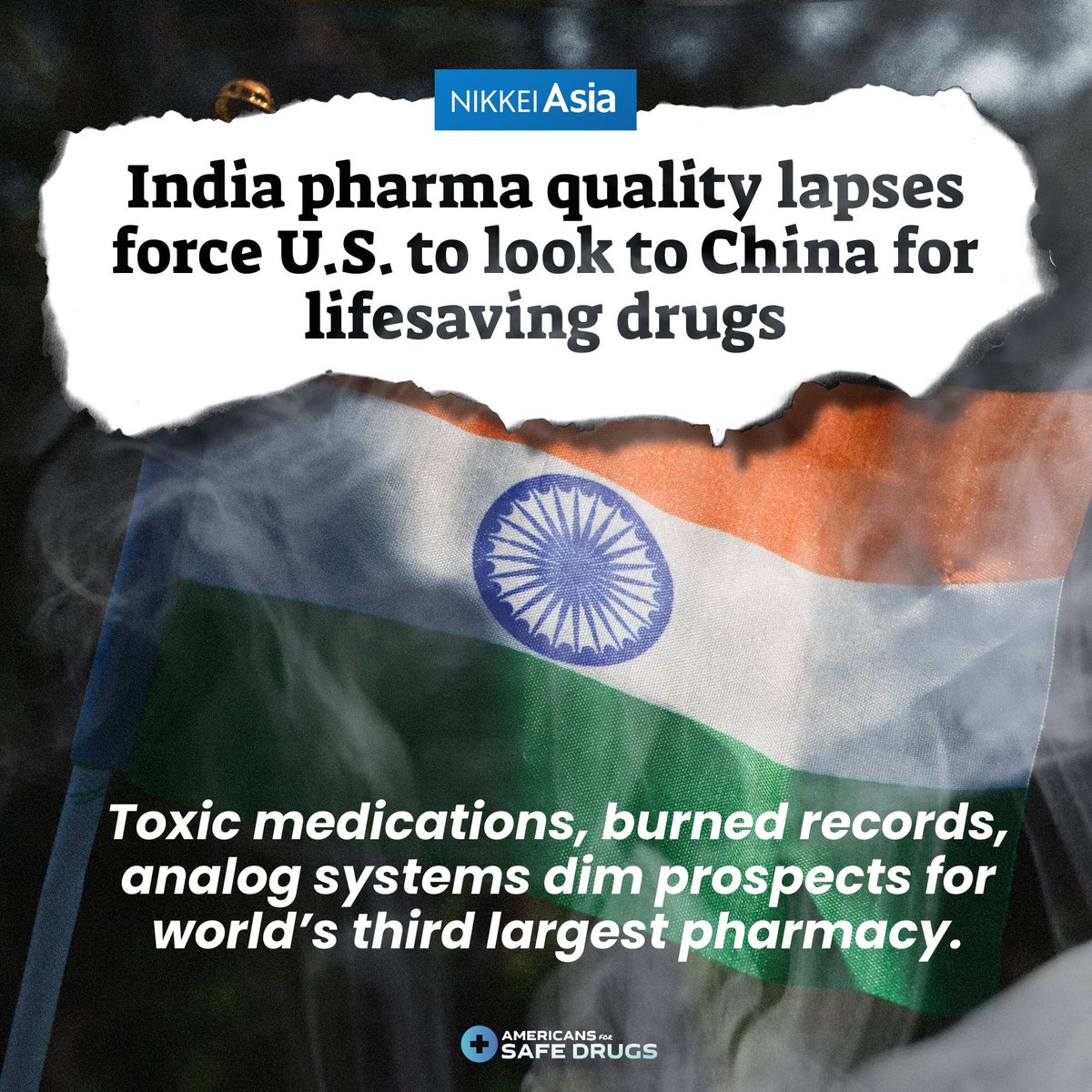 The fallout of grievous quality issues in India – the world’s 3rd largest pharmacy &amp; largest exporter of generics to the U.S. – is sweeping. The crisis has compelled Washington to turn to China, despite broader efforts to reduce reliance on the nation.

🔗 tinyurl.com/mtjruzvd