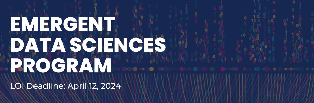 📣 Funding alert: The DSI Emergent Data Sciences Program funds leading researchers to galvanize, support, and advance data science work in key interdisciplinary areas where @UofT excels or has the potential to excel. 🗓️ Apply by April 12, 2024   🔗 bit.ly/3Vx81Qg #uoft