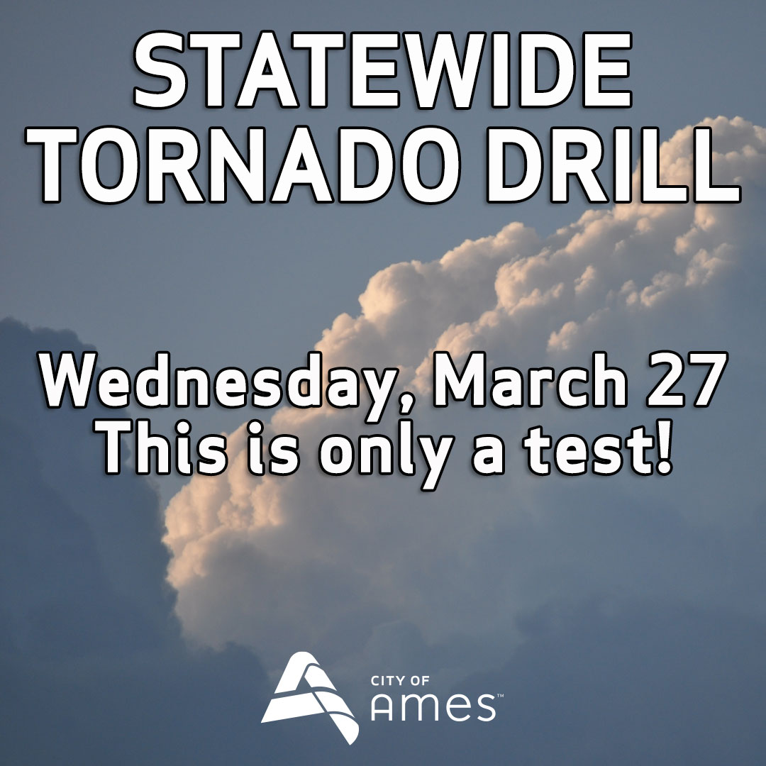 There will be a State Wide Tornado Drill scheduled for this morning at 10. Remember, this is only a test! Do you know what you need to do if there is a tornado? Take time to talk through (or even practice) a tornado drill with your family, friends and co-workers.