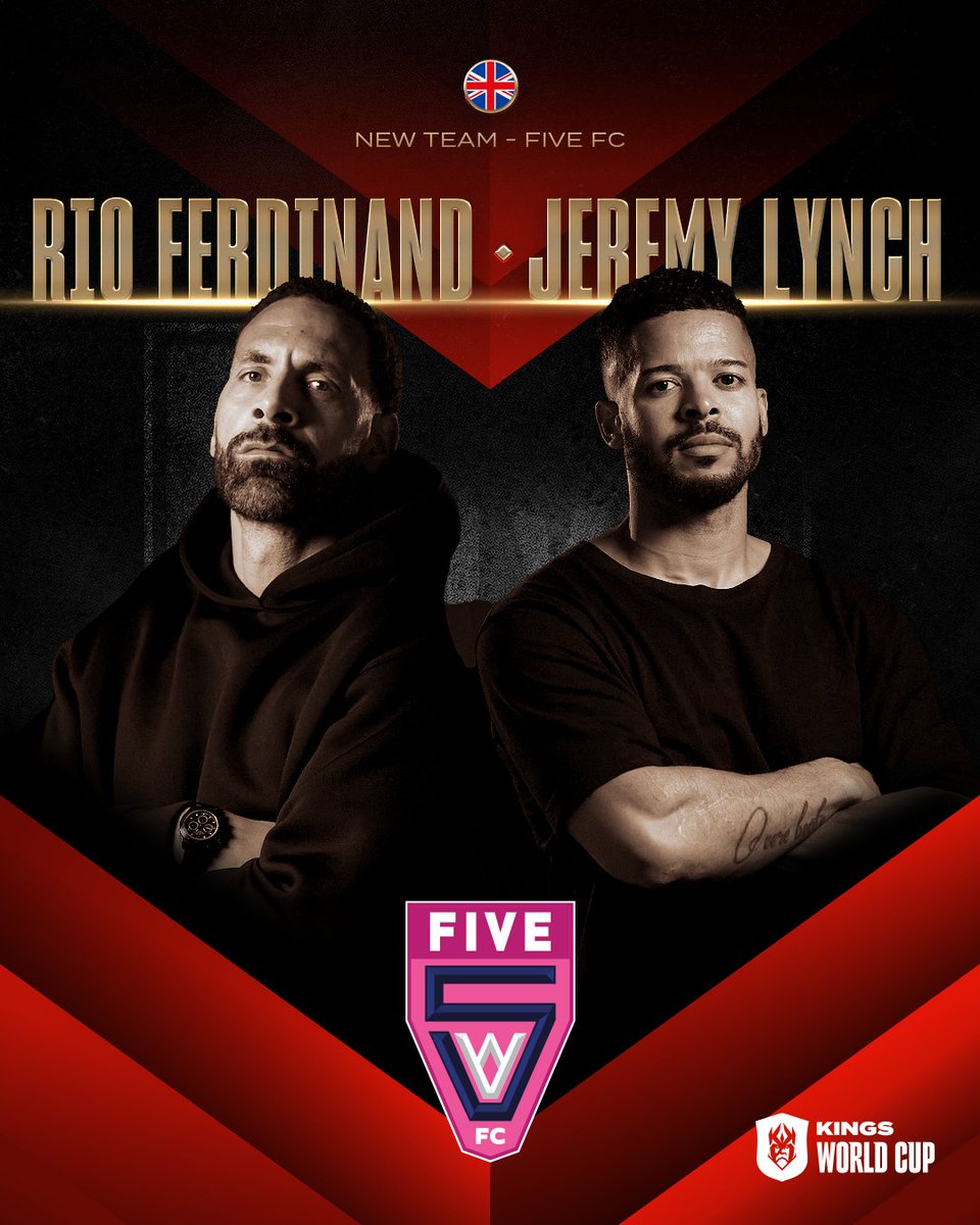 Welcome to the Kings World Cup @rioferdy5 and Jeremy Lynch! 👋 #KingsWorldCup @FIVEUK