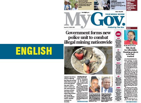 MyGov, March 26, 2024. For the latest GoK jobs, tenders, notices.... It's FREE. online.fliphtml5.com/yvqhd/cwkz/ Or, go to, mygov.go.ke to download a FREE PDF copy