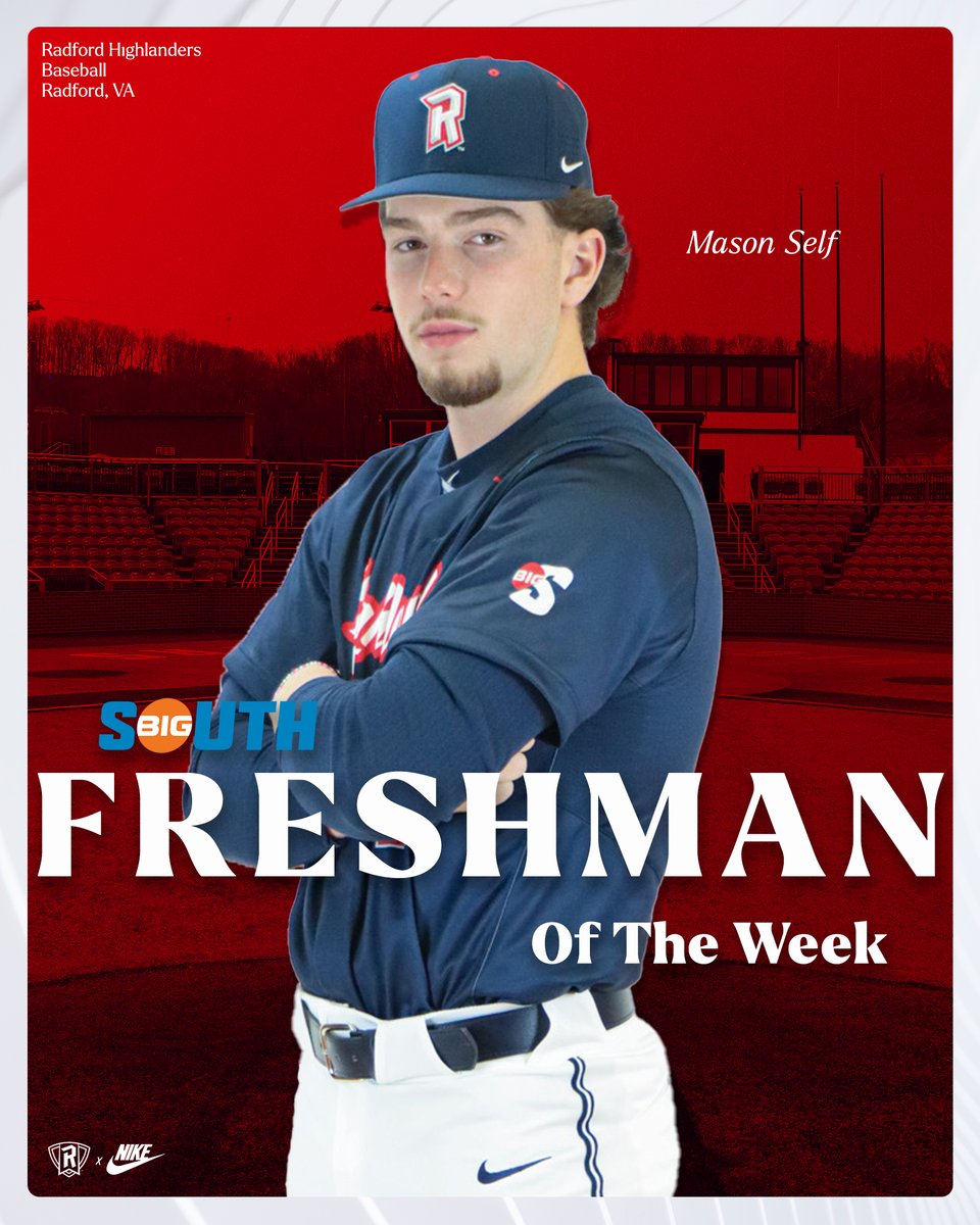 Pushing the Highlanders to secure the conference series over Upstate gives Mason Self the Big South Freshman of the Week award!

#RiseandDefend🛡 | #RWay