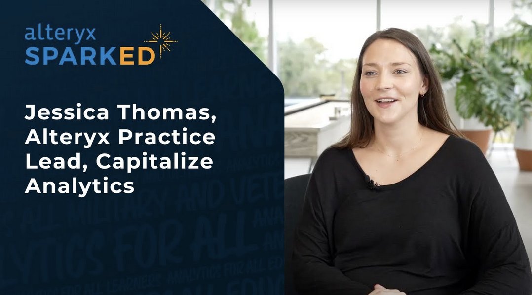 alteryx's tweet image. Jessica Thomas, Senior Manager at @CapAnalytic, discusses the benefits of partnering with #AlteryxSparkED. See what she thinks about SparkED and its impact on those early in their career.

🎥 Watch: ow.ly/5afR50QZalU