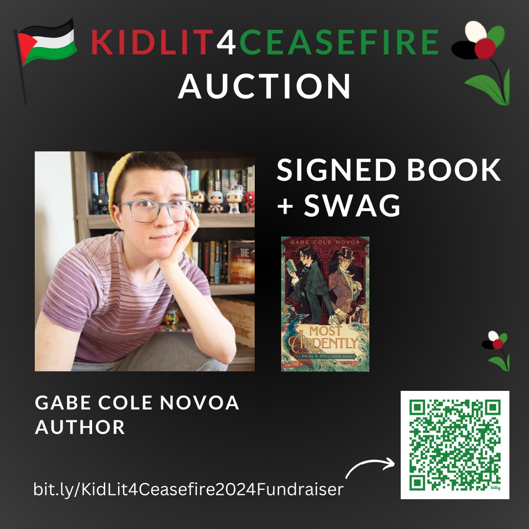 I donated a signed hardcover of MOST ARDENTLY with a matching bookmark (Oliver or Darcy—your choice!) to the #Kidlit4Ceasefire auction! Check it and all the other amazing items here! 32auctions.com/organizations/…